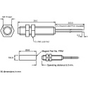 Assemtech Cylindrical Reed Switch 400V AC 1A Nickel Plated Brass Housing PTA 470/30