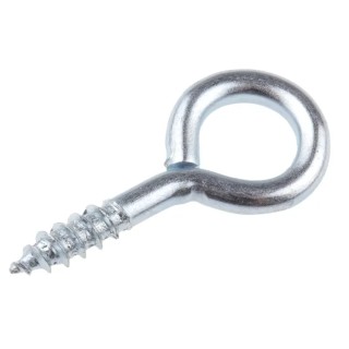 RS PRO Steel Zinc-Plated Steel Eye Hook 45mm Length 10mm Eye Diameter 884-2477