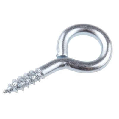 RS PRO Steel Zinc-Plated Steel Eye Hook 45mm Length 10mm Eye Diameter 884-2477
