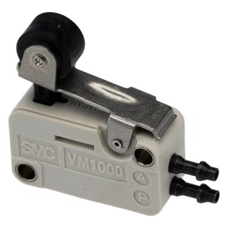 SMC Roller Lever Pneumatic Manual Control Valve 3/2 Function, Side Port, 0.8 MPa, PBT Body VM1000