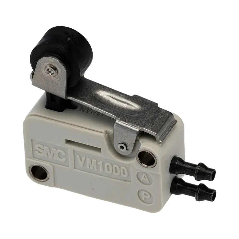 SMC Roller Lever Pneumatic Manual Control Valve 3/2 Function, Side Port, 0.8 MPa, PBT Body VM1000