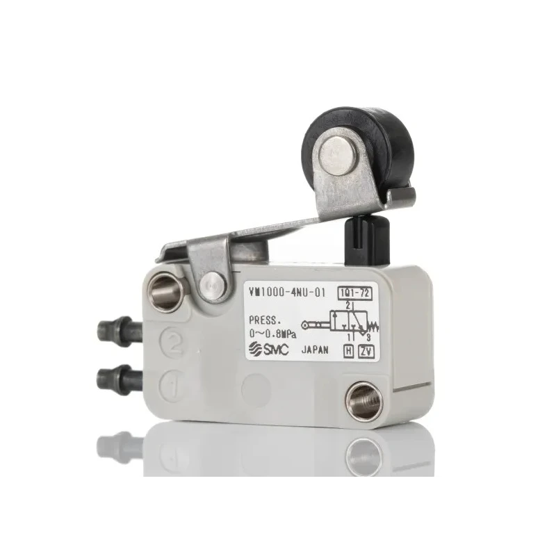 SMC Roller Lever Pneumatic Manual Control Valve 3/2 Function, Side Port, 0.8 MPa, PBT Body VM1000