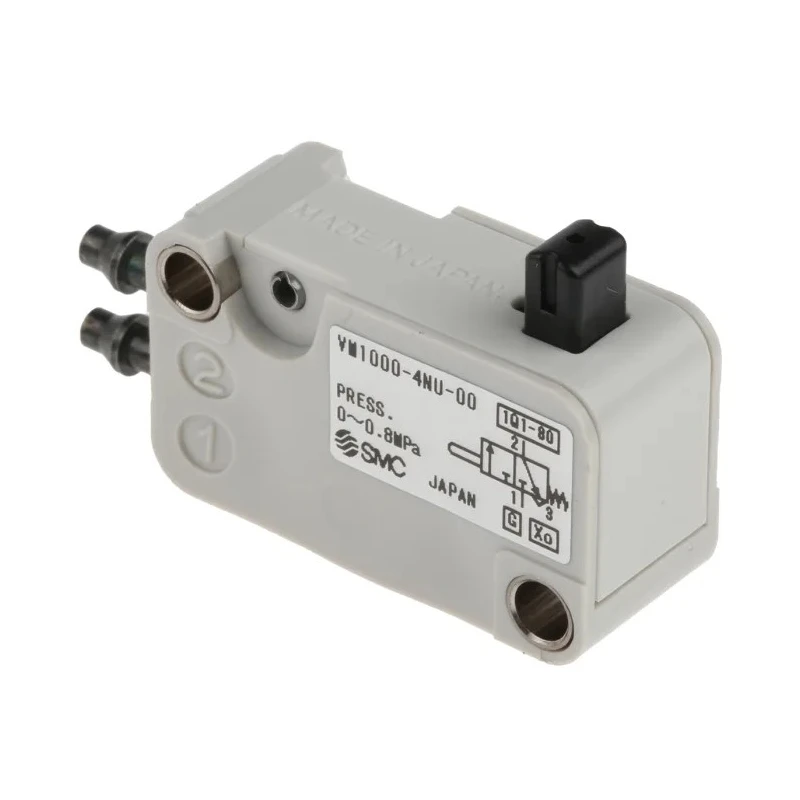 SMC Basic Mechanical Valve VM1000 Series, III B 0.8MPa 49.03NL/min 3/2 Side Port Polybutylene Terephthalate Body 