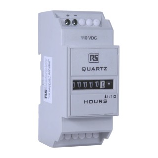 RS PRO 6 Digit Analogue Hour Meter, 110V dc, DIN Rail Mount 896-6958