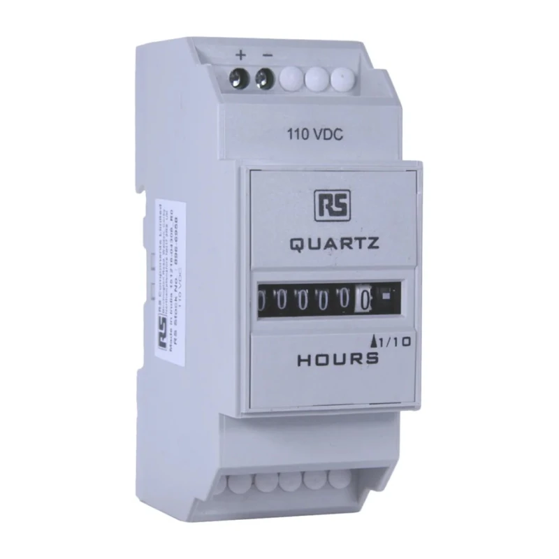 RS PRO 6 Digit Analogue Hour Meter, 110V dc, DIN Rail Mount 896-6958