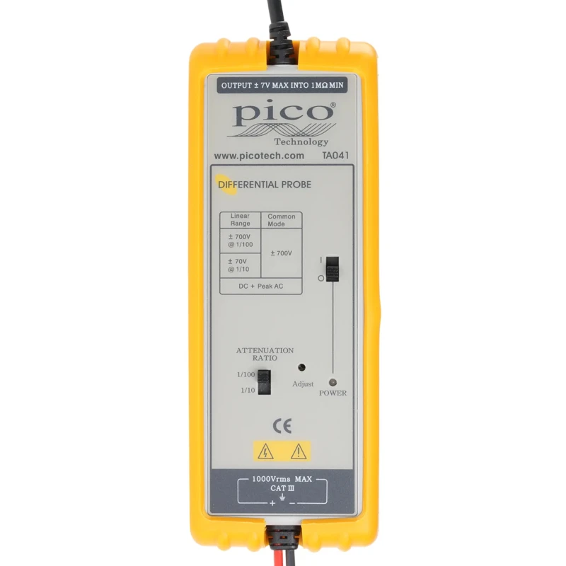 RS PRO Pico Technology TA Series Differential Oscilloscope Probe 25 MHz Bandwidth 1:10, 1:100 Attenuation BNC Connector TA041