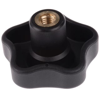 Elesa Black Fibreglass Reinforced Polyamide Technopolymer Multiple Lobes Clamping Knob M10 Thread Size 26mm Thread 70013