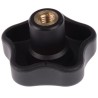 Elesa Black Fibreglass Reinforced Polyamide Technopolymer Multiple Lobes Clamping Knob M10 Thread Size 26mm Thread 70013