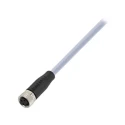 BALLUFF Sensor Actuator Cable Female 3 Way Straight to 3 Way Unterminated, 10 m Length, PVC BCC M313-0000-10-001-VX8334-100