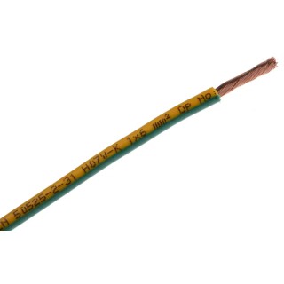 RS PRO Green Yellow 6 mm² Hook Up Wire 16 AWG 75x0.3 mm Strands 100 m PVC Jacket 750V 70°C 902-8451