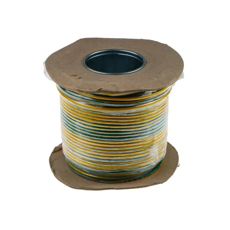 RS PRO Green Yellow 6 mm² Hook Up Wire 16 AWG 75x0.3 mm Strands 100 m PVC Jacket 750V 70°C 902-8451