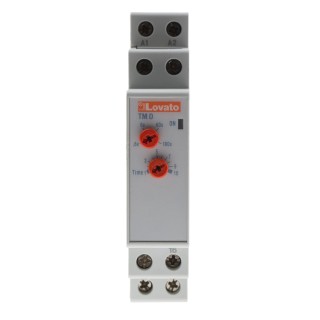 Lovato Electric DIN Rail Timer Relay, 2-Contact, 12 to 240 V dc 24V ac, 240 V ac, 0.06 to 180 s Multifunction TMD