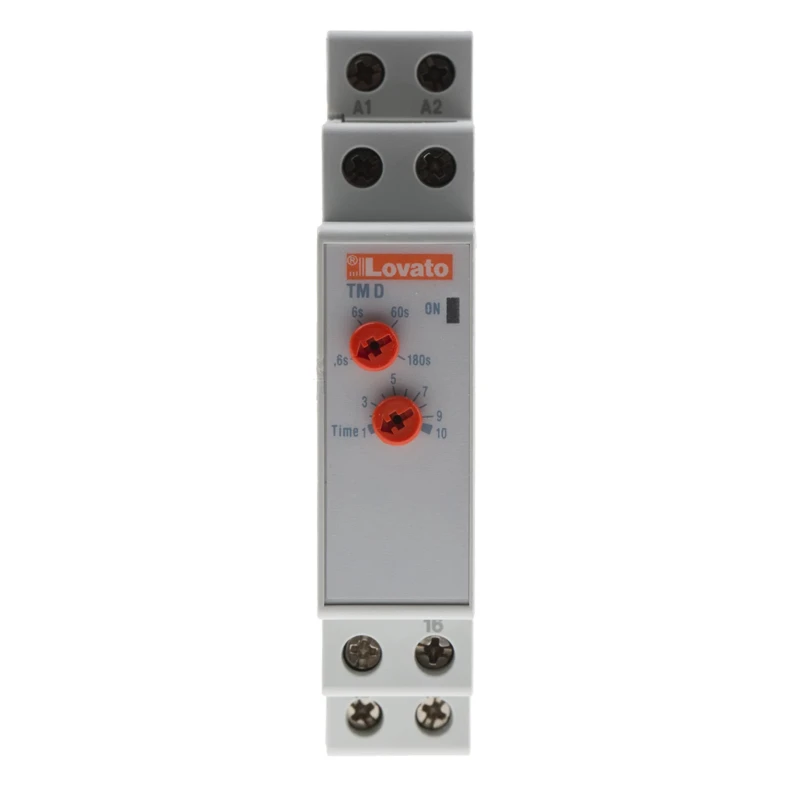 Lovato Electric DIN Rail Timer Relay, 2-Contact, 12 to 240 V dc 24V ac, 240 V ac, 0.06 to 180 s Multifunction TMD