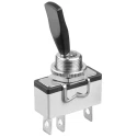 APEM Toggle Switch Panel Mount On-On SPDT Solder Lug Terminal 15A 250V ac Nickel Plated Brass Actuator 636H/2+U282
