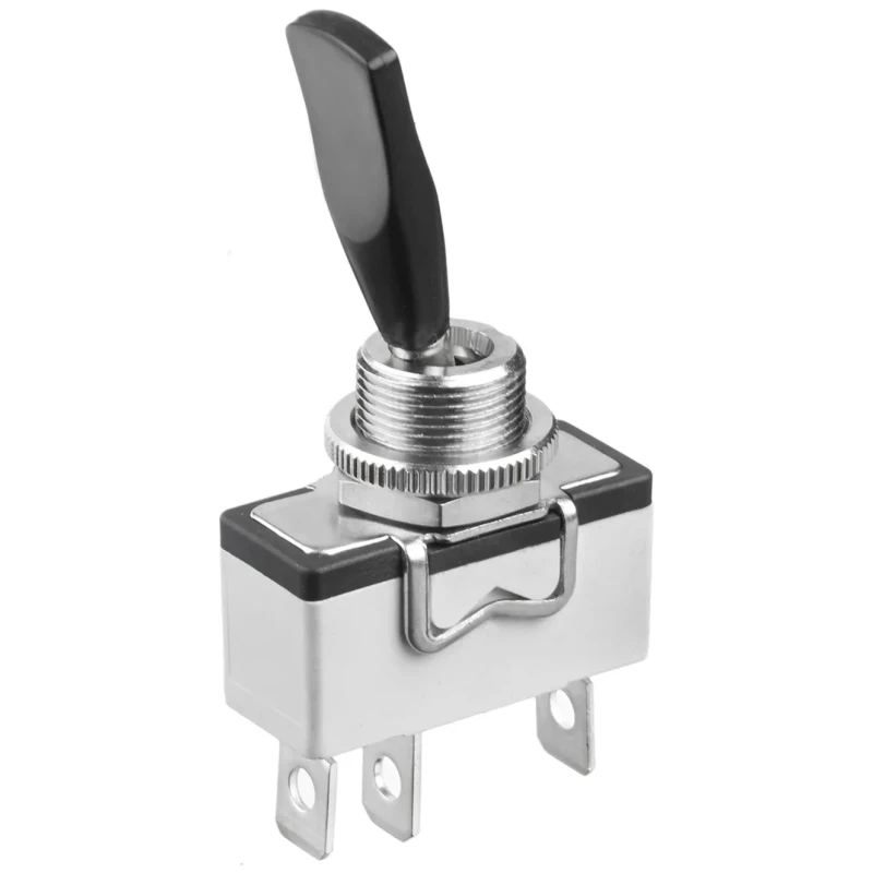 APEM Toggle Switch Panel Mount On-On SPDT Solder Lug Terminal 15A 250V ac Nickel Plated Brass Actuator 636H/2+U282