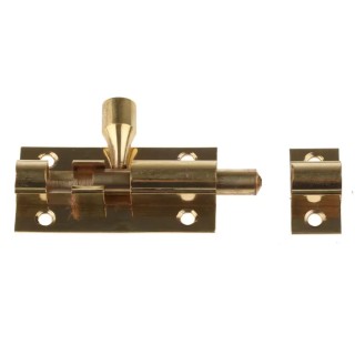 RS PRO Brass Barrel Door Bolt 50 mm 3 mm Mounting Hole Diameter 893-8650
