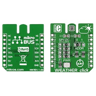 MikroElektronika Temperature Sensor MikroBus Click Board with -40 to +85°C Temperature Range, Humidity 0-100% MIKROE-1978
