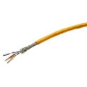 HARTING Cat6a Shielded Screened Ethernet Cable 50 m Length Yellow PVC Jacket 100V 6.9mm Diameter CAT6a