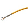 HARTING Cat6a Shielded Screened Ethernet Cable 50 m Length Yellow PVC Jacket 100V 6.9mm Diameter CAT6a