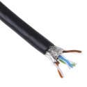 HARTING Cat6a Ethernet Cable Stranded, 50 m, Black Shielded PVC Jacket, 100V CAT6a 