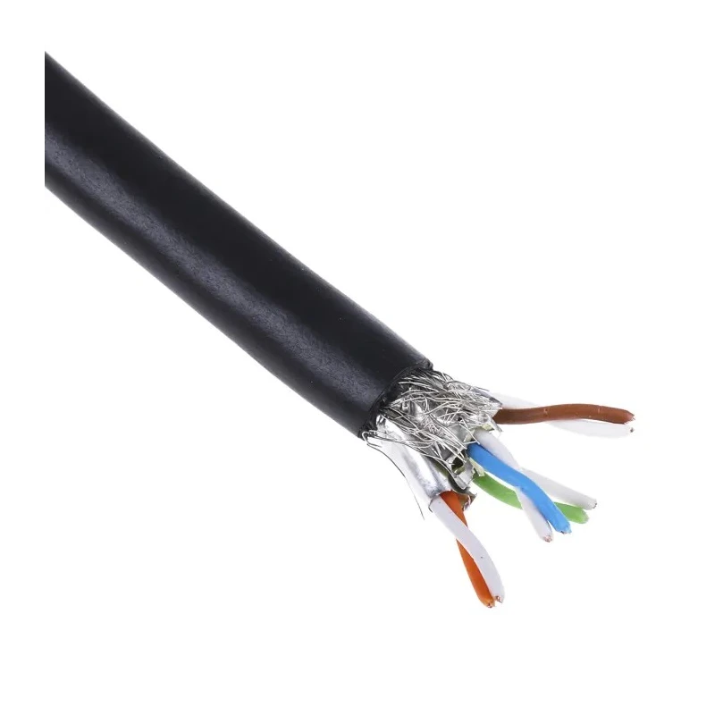 HARTING Cat6a Ethernet Cable Stranded, 50 m, Black Shielded PVC Jacket, 100V CAT6a 