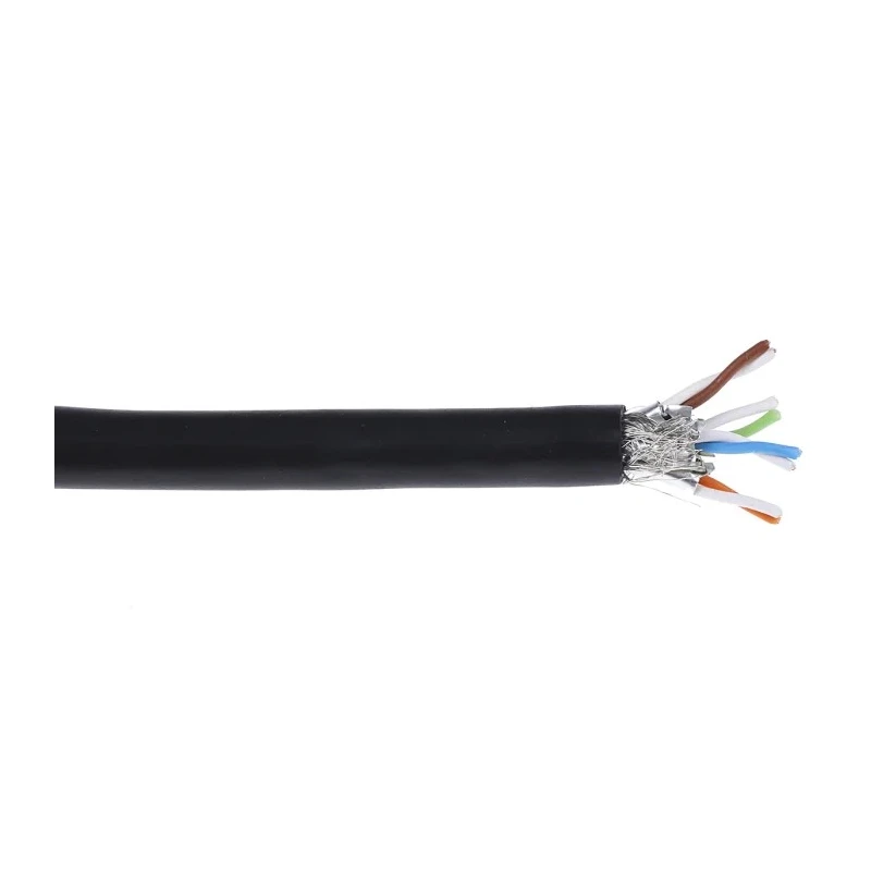 HARTING Cat6a Ethernet Cable Stranded, 50 m, Black Shielded PVC Jacket, 100V CAT6a 