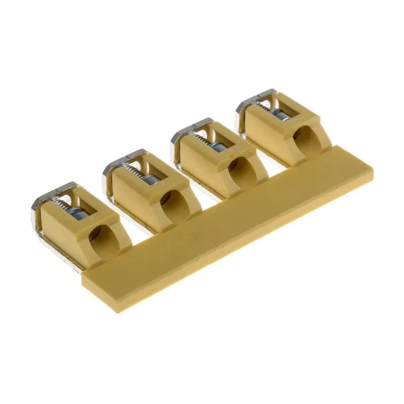 RS PRO Jumper Bar for Use with CDU 35 Terminal Block Yellow Polyamide 66 913-1320