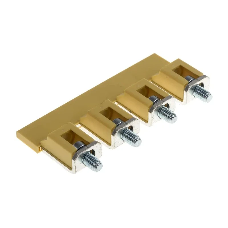 RS PRO Jumper Bar for Use with CDU 35 Terminal Block Yellow Polyamide 66 913-1320