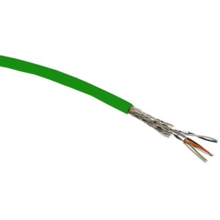 HARTING Cat5 Ethernet Cable 4 Core, Shielded Screened, Polyurethane Jacket, Green, 50 m, 2000V Cat5