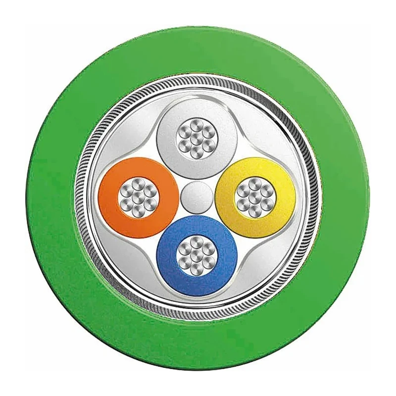 HARTING Cat5 Ethernet Cable 4 Core, Shielded Screened, Polyurethane Jacket, Green, 50 m, 2000V Cat5