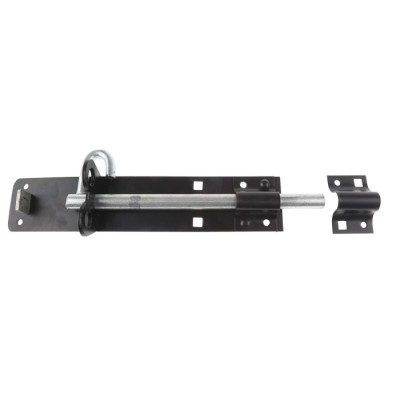 RS PRO Steel Padlockable Epoxy Black Door Bolt 200 mm 893-8685