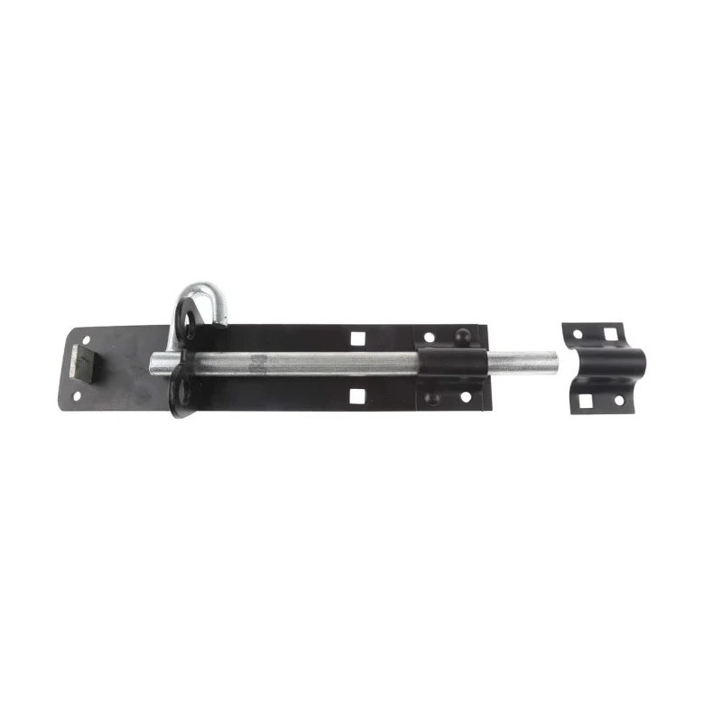 RS PRO Steel Padlockable Epoxy Black Door Bolt 200 mm 893-8685