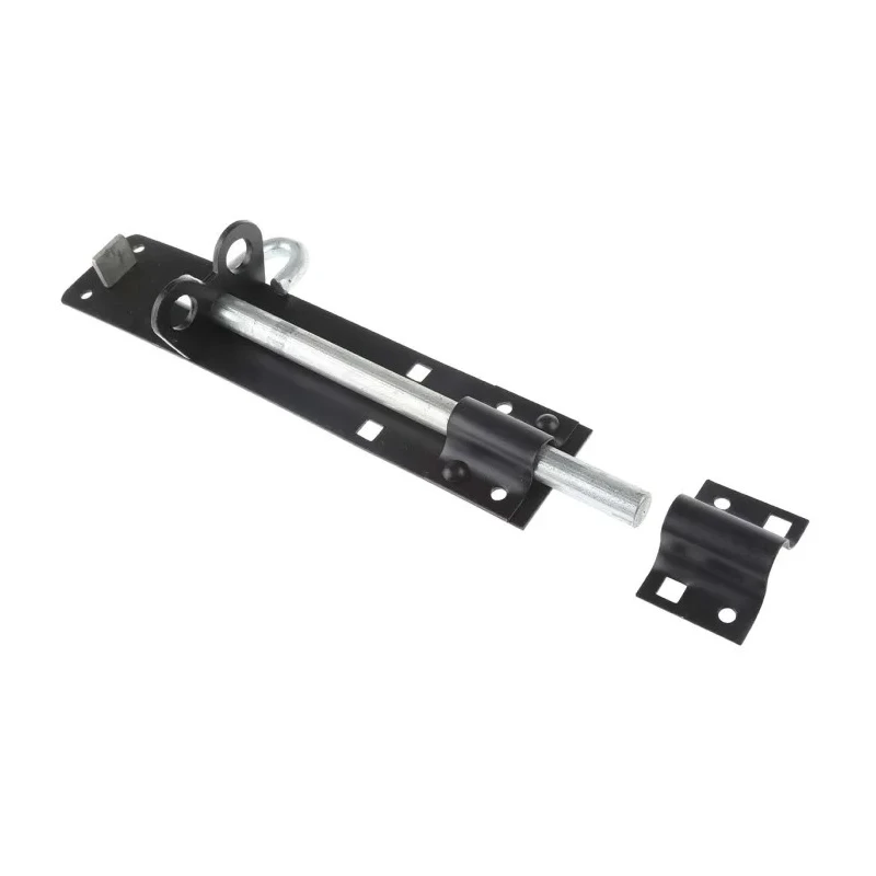 RS PRO Steel Padlockable Epoxy Black Door Bolt 200 mm 893-8685