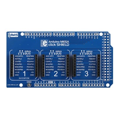MikroElektronika Arduino Mega Click Shield with Three mikroBUS™ Host Sockets MIKROE-1900