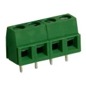 RS PRO 4-Contact 5 mm Pitch PCB Terminal Block, 1 Row, Polyamide, Green, Screw Connection, 300V 10A 897-0856