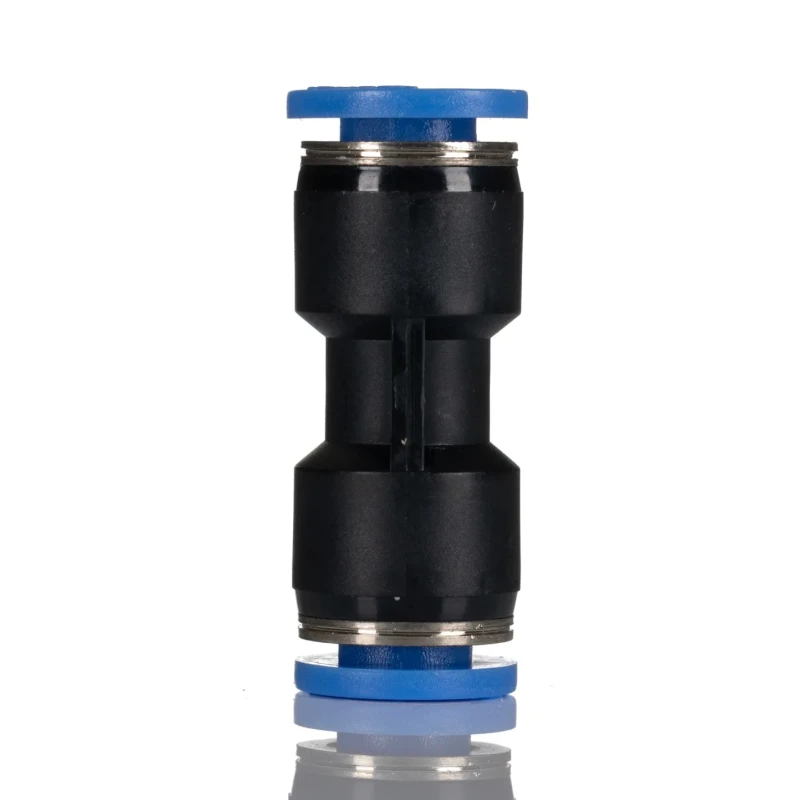 RS PRO Polyoxymethylene Pneumatic Fitting Push-in 8 mm to Push-in 8 mm, Nickel Plated, Max Pressure 10 bar 916-0877