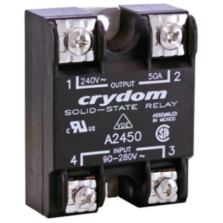 Crydom A2 Series Solid State Relay Panel Mount, 125 A Load Current, 280 Vrms Load Voltage, 280 Vrms Control Voltage A24125