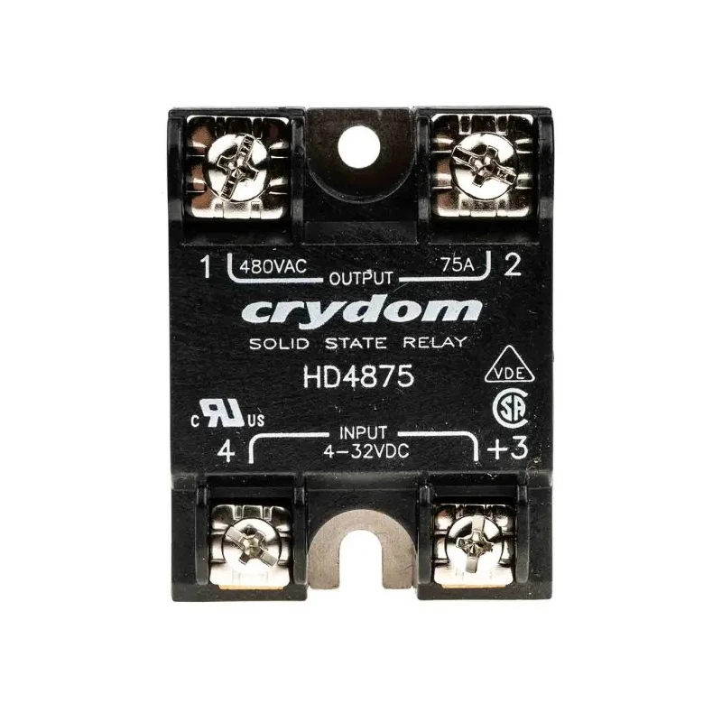 Crydom Industrial 75A 530V AC Panel Mount Solid State Relay, 32V Control HD4875