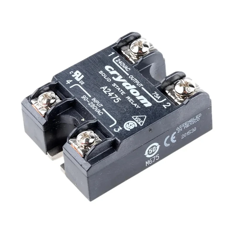 Crydom A2 Series Solid State Relay Panel Mount 75A Load 280Vrms Load 280Vrms Control A2475