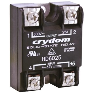 Crydom Solid State Relay Panel Mount 25 A Load Current 660 V AC Load HD6025