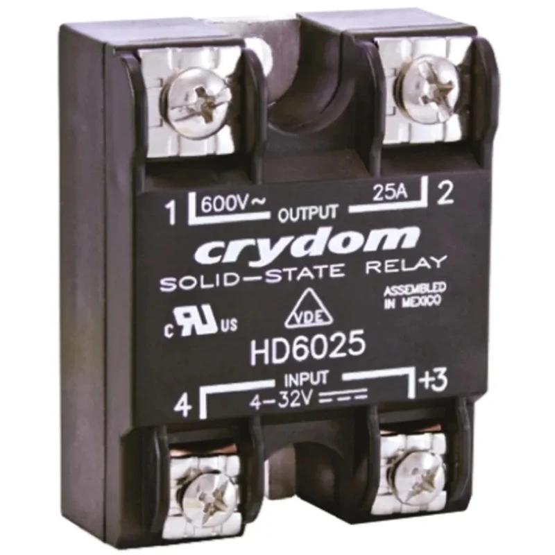 Crydom Solid State Relay Panel Mount 25 A Load Current 660 V AC Load HD6025