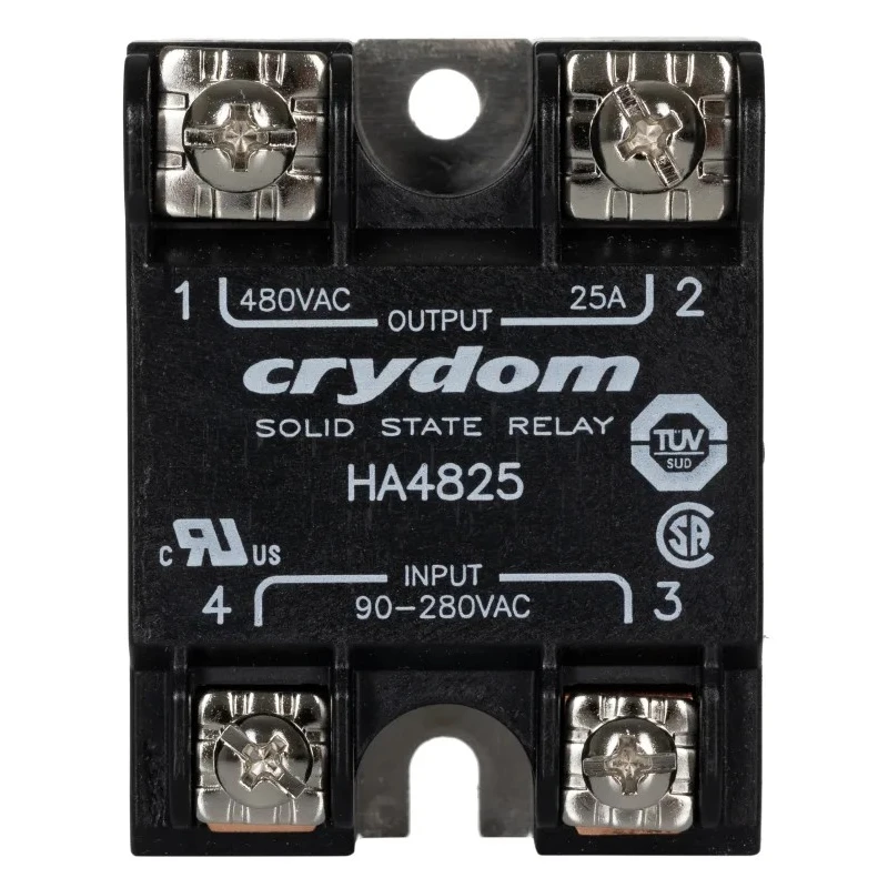 Crydom HA Series Solid State Relay Panel Mount, 25A Load Current, 530V AC Load, 280V Control Voltage HA4825