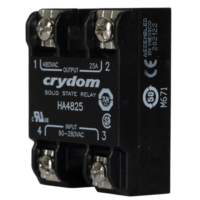 Crydom HA Series Solid State Relay Panel Mount, 25A Load Current, 530V AC Load, 280V Control Voltage HA4825