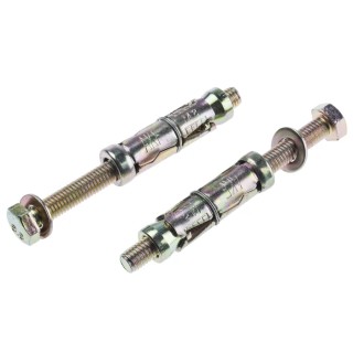 RS PRO Carbon Steel Shield Anchor Loose Bolt M8 x 50 mm Zinc Plated 14 mm Drill Diameter 908-6909