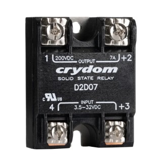 Crydom 1-DC Series Solid State Relay Panel Mount 7 A Load 200 V Load 32V Control D2D07