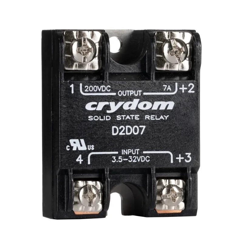 Crydom 1-DC Series Solid State Relay Panel Mount 7 A Load 200 V Load 32V Control D2D07