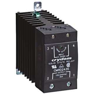 Crydom Solid State Relay CMRD2435, 35A Load, 280V AC Load, 32V DC Control, DIN Rail Mount