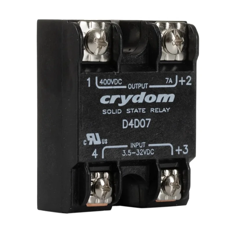 Crydom 1-DCL Series Solid State Relay, Panel Mount, 7 A Load Current, 400 V Load Voltage, 32 V Control D4D07