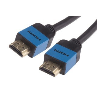 RS PRO 3 m High Speed Male HDMI to Male HDMI Cable, Polyvinyl Chloride Jacket, Blue 913-4859