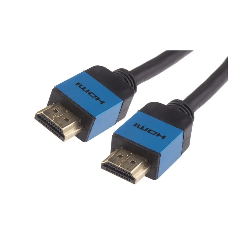 RS PRO 3 m High Speed Male HDMI to Male HDMI Cable, Polyvinyl Chloride Jacket, Blue 913-4859